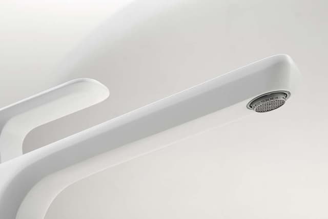 SPY Bateria umywalkowa wysoka z przedłużoną wylewką, biały mat