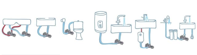 ARCO zawór kątowy podwójny A-80 1/2"x3/8"x3/8",dwudrożny, anticalc