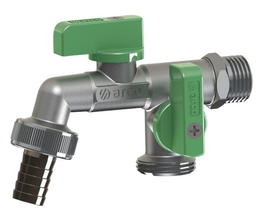 ARCO zawór ogrodowy z dwoma wylotami Nano1/2"x 3/4"x3/4", anticalc