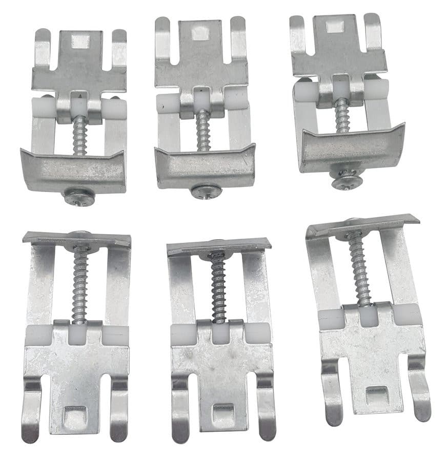 Uchwyty do zlewozmywaków Aqualine ze stali nierdzewnej (6 szt.)