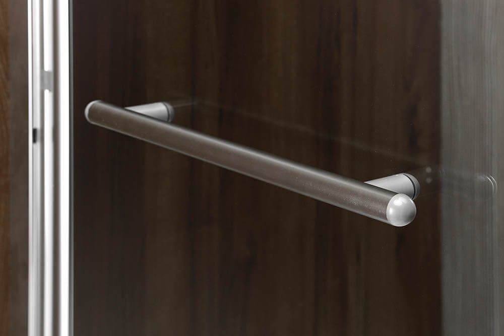 RIONI parawan wannowy podnoszony pneumatycznie, szer. 710mm, srebrny, szkło czyste