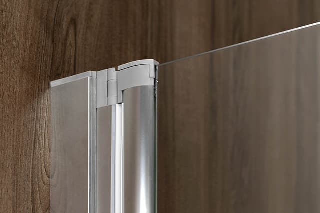 RIONI parawan wannowy podnoszony pneumatycznie, szer. 710mm, srebrny, szkło czyste