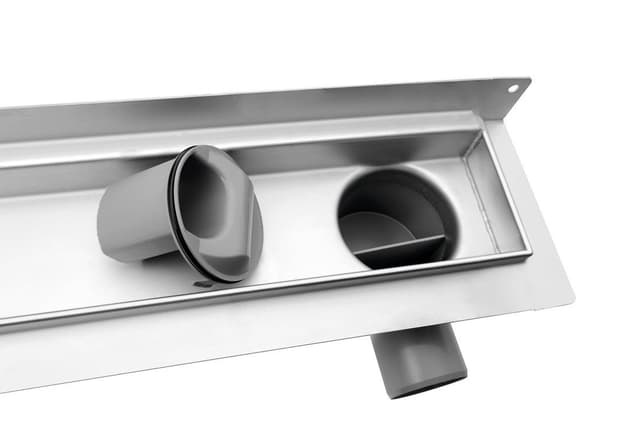 KROKUS odpływ liniowy ze stali nierdzewnej z rusztem, naścienne, L-760, DN50