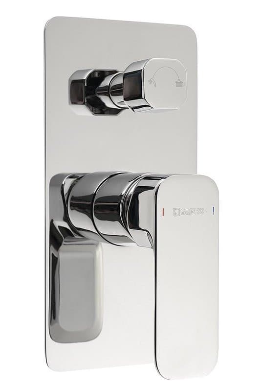 SPY bateria prysznicowa podtynkowa, 2 wyjścia, obrotowy przełącznik, chrom