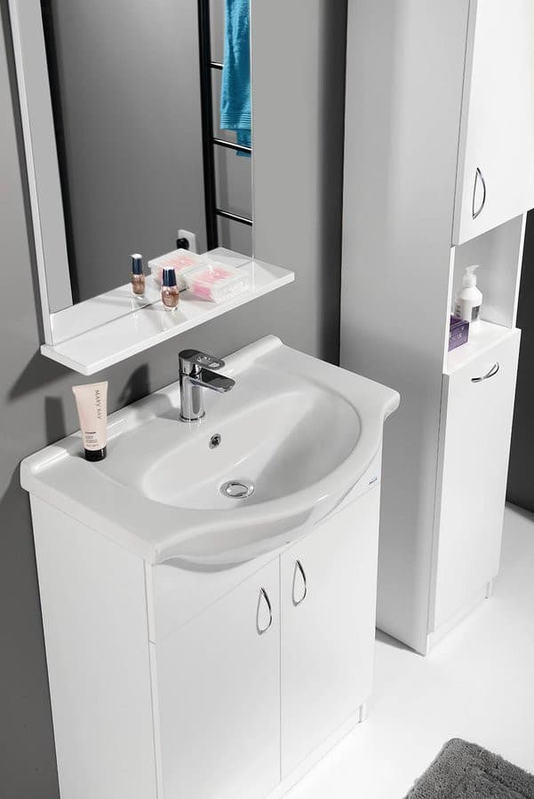 SIMPLEX ECO 65 szafka podumywalkowa z umywalką 63x83,5x30,7cm, biały mat